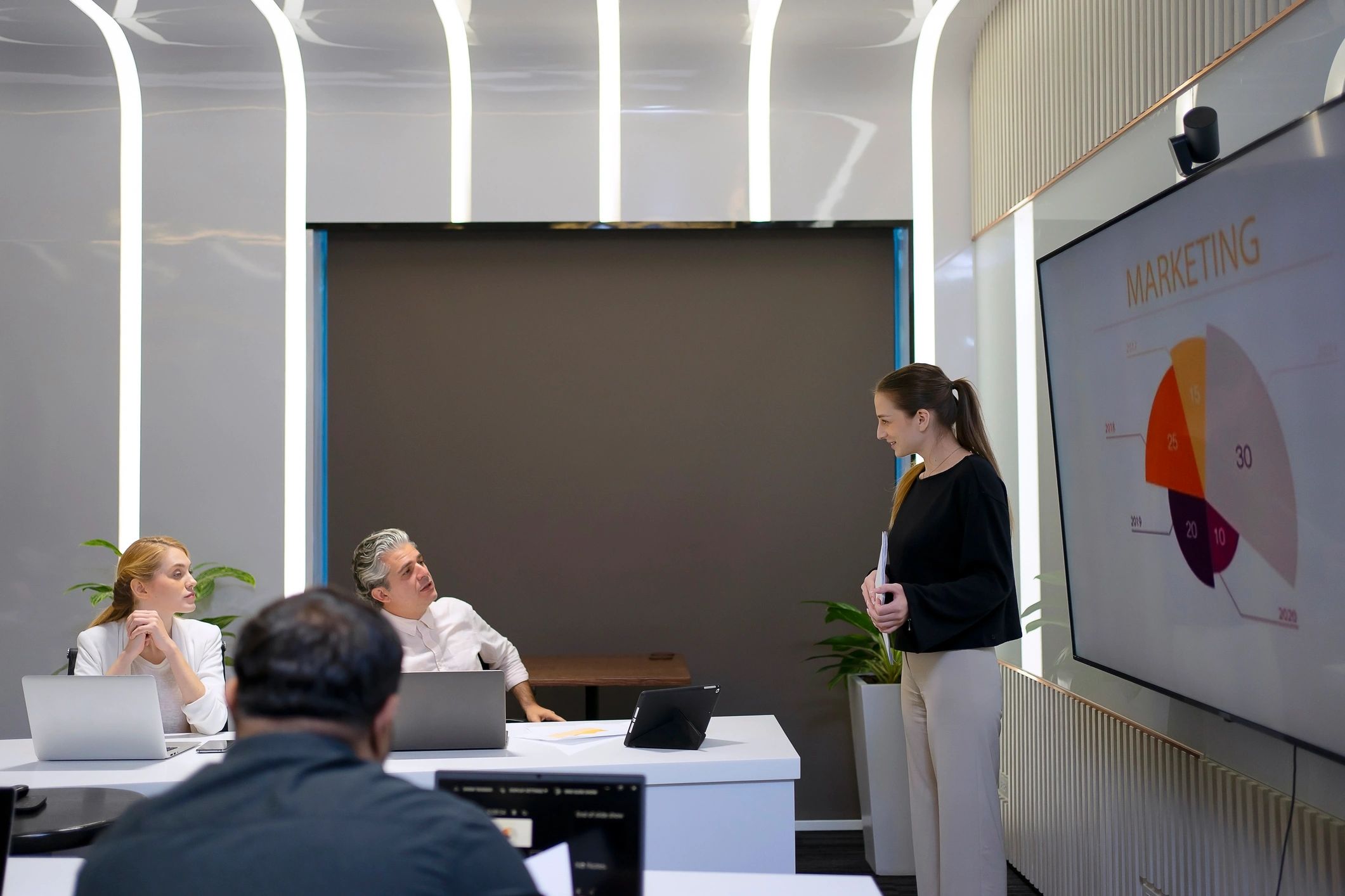 Business team meeting to plan marketing strategy