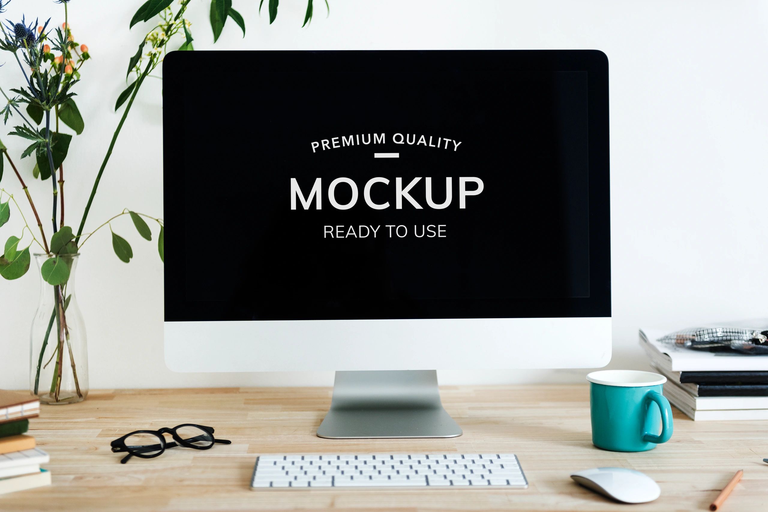 Website and branding design workspace